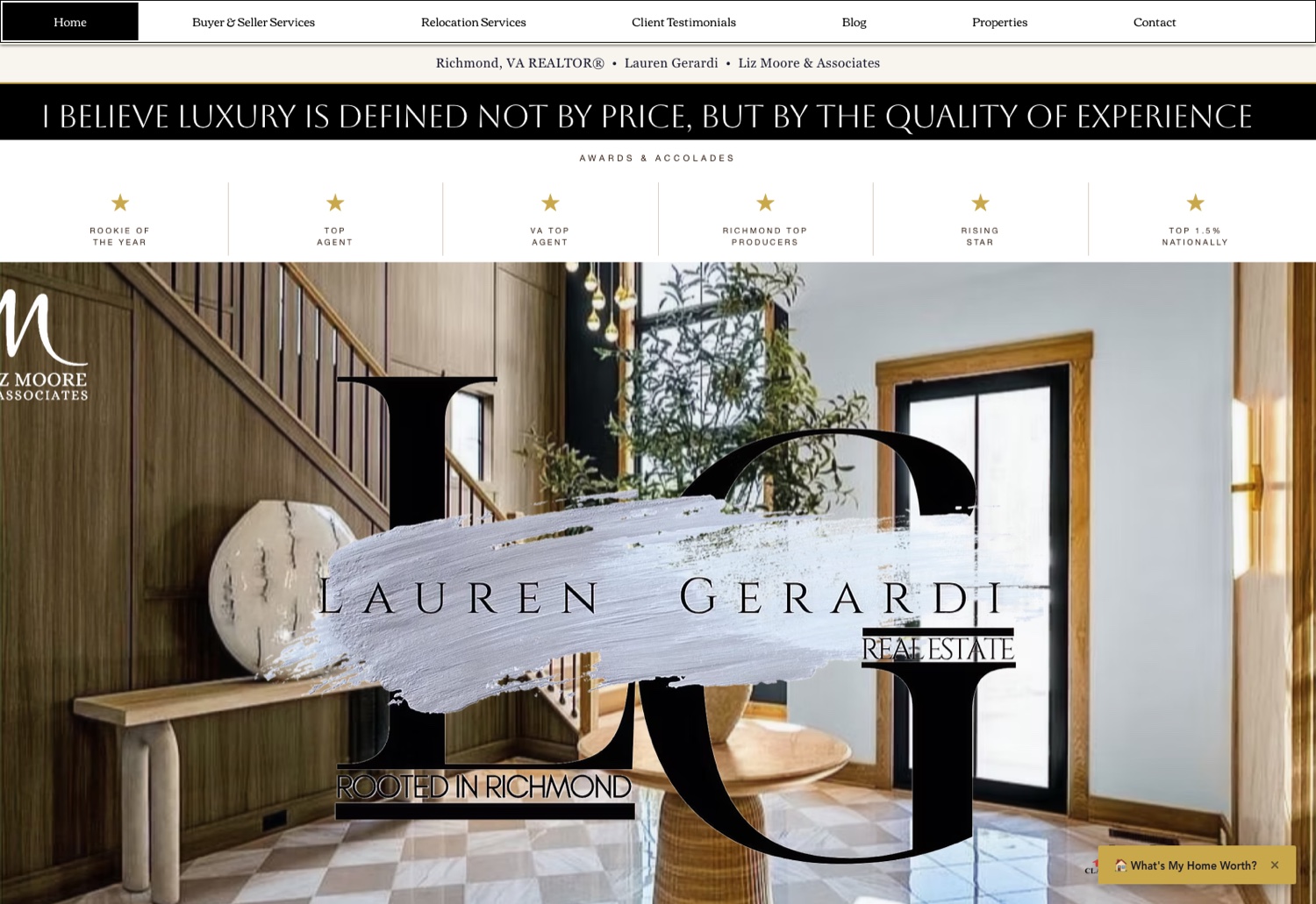 Lauren Gerardi website — homepage and awards